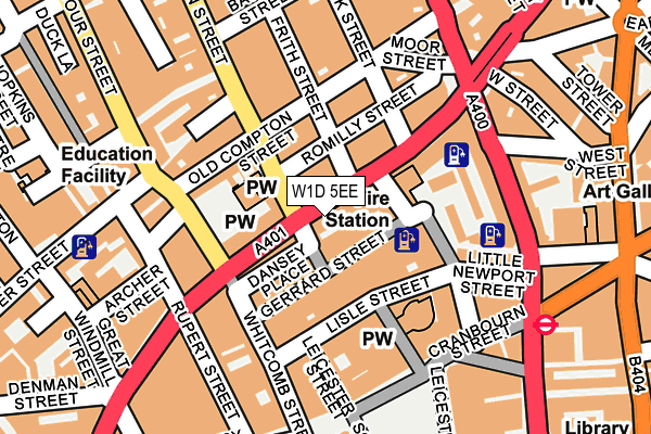 W1D 5EE map - OS OpenMap – Local (Ordnance Survey)