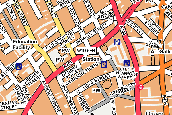 W1D 5EH map - OS OpenMap – Local (Ordnance Survey)