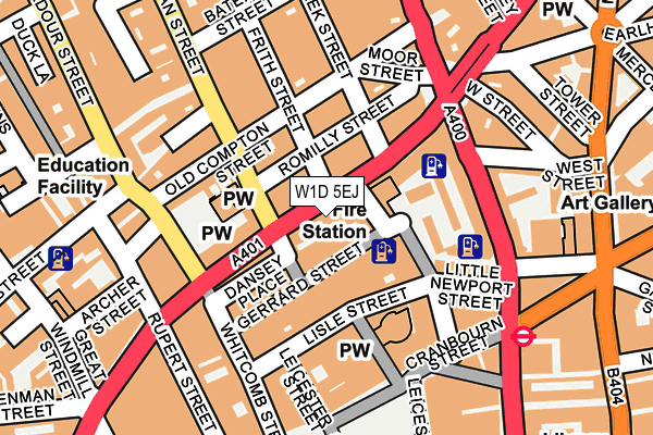 W1D 5EJ map - OS OpenMap – Local (Ordnance Survey)