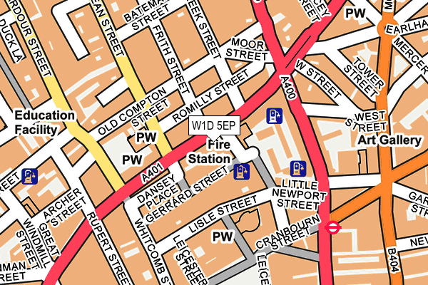 W1D 5EP map - OS OpenMap – Local (Ordnance Survey)