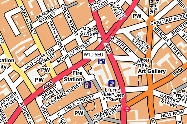 W1D 5EU map - OS OpenMap – Local (Ordnance Survey)