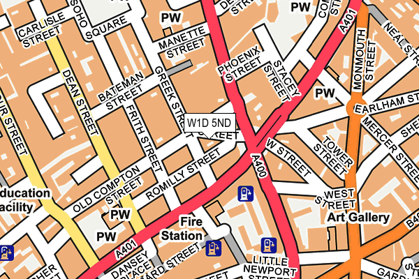 W1D 5ND map - OS OpenMap – Local (Ordnance Survey)