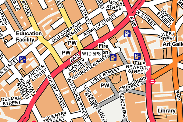 W1D 5PS map - OS OpenMap – Local (Ordnance Survey)