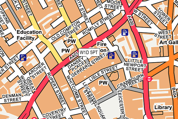 W1D 5PT map - OS OpenMap – Local (Ordnance Survey)