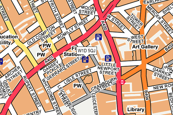 W1D 5QJ map - OS OpenMap – Local (Ordnance Survey)