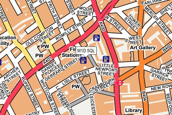 W1D 5QL map - OS OpenMap – Local (Ordnance Survey)