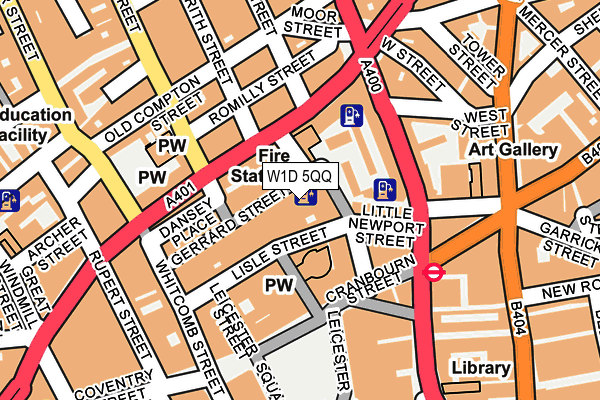 W1D 5QQ map - OS OpenMap – Local (Ordnance Survey)