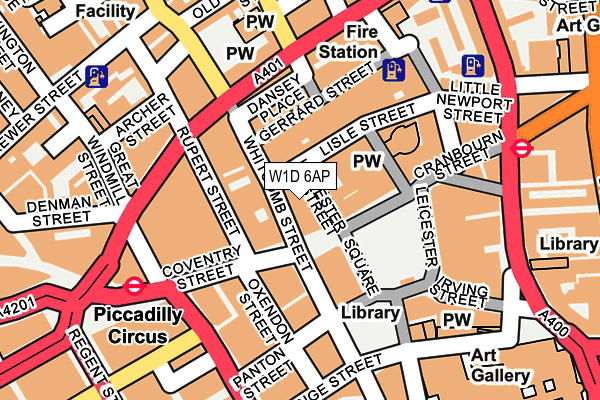 W1D 6AP map - OS OpenMap – Local (Ordnance Survey)