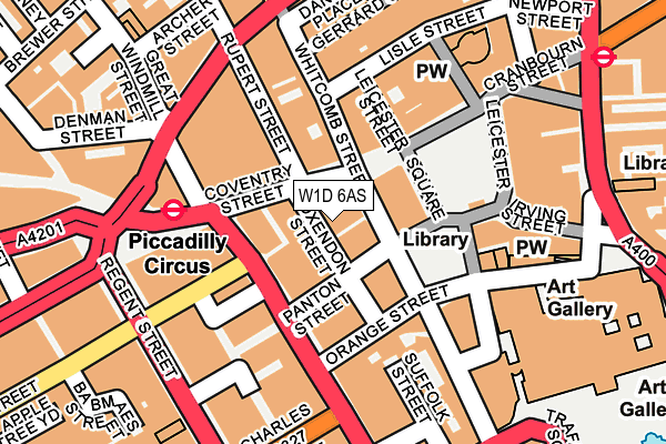 W1D 6AS map - OS OpenMap – Local (Ordnance Survey)