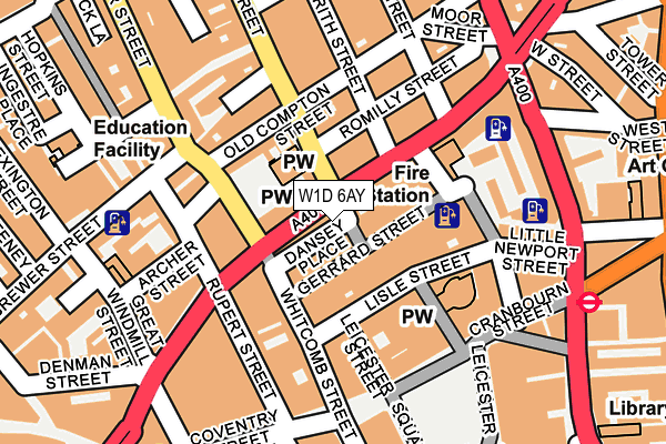 W1D 6AY map - OS OpenMap – Local (Ordnance Survey)