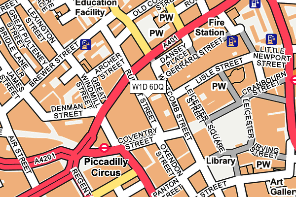 W1D 6DQ map - OS OpenMap – Local (Ordnance Survey)