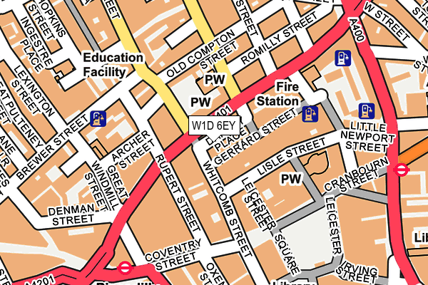 W1D 6EY map - OS OpenMap – Local (Ordnance Survey)