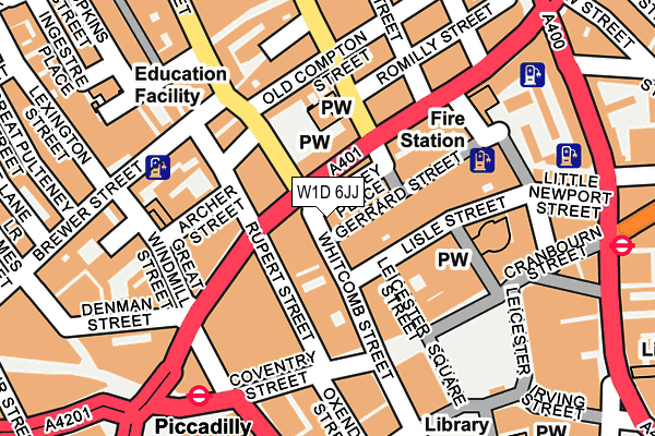 W1D 6JJ map - OS OpenMap – Local (Ordnance Survey)