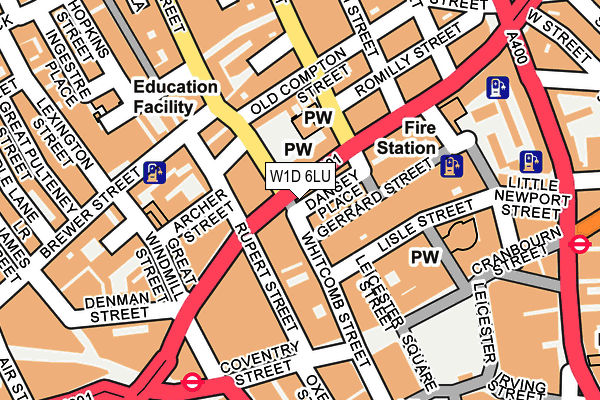 W1D 6LU map - OS OpenMap – Local (Ordnance Survey)