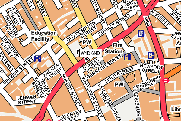 W1D 6ND map - OS OpenMap – Local (Ordnance Survey)