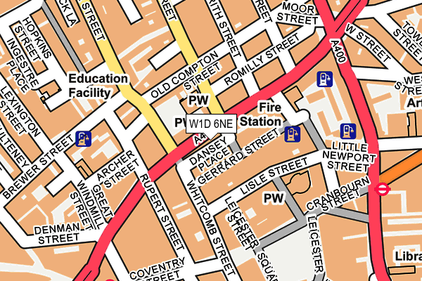 W1D 6NE map - OS OpenMap – Local (Ordnance Survey)