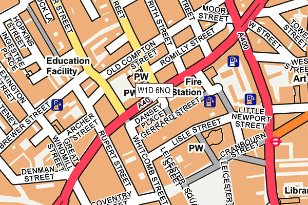 W1D 6NQ map - OS OpenMap – Local (Ordnance Survey)