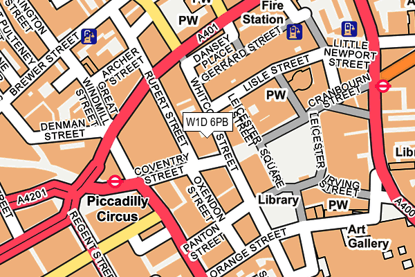 W1D 6PB map - OS OpenMap – Local (Ordnance Survey)