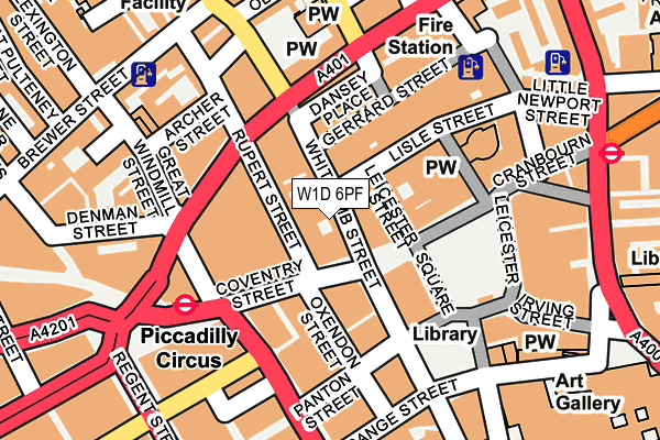 W1D 6PF map - OS OpenMap – Local (Ordnance Survey)