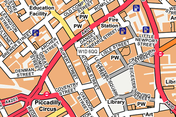 W1D 6QQ map - OS OpenMap – Local (Ordnance Survey)