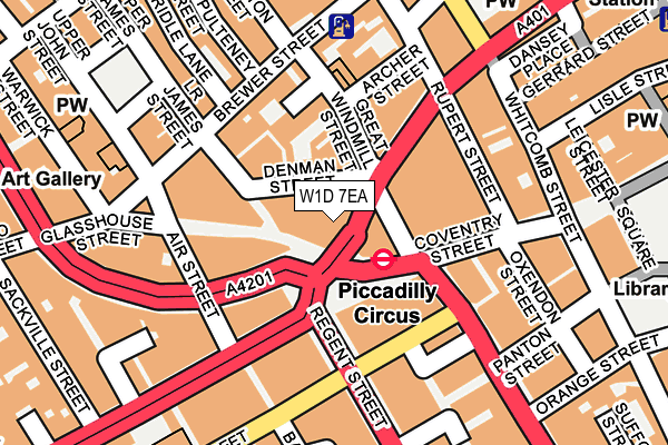 W1D 7EA map - OS OpenMap – Local (Ordnance Survey)