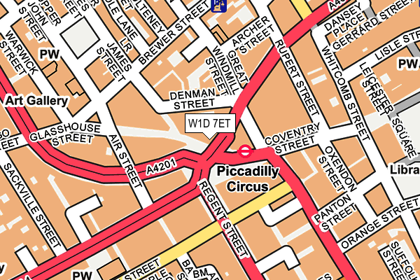 W1D 7ET map - OS OpenMap – Local (Ordnance Survey)