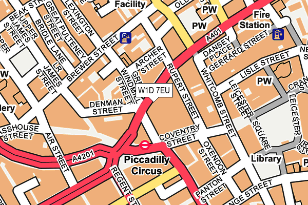 W1D 7EU map - OS OpenMap – Local (Ordnance Survey)