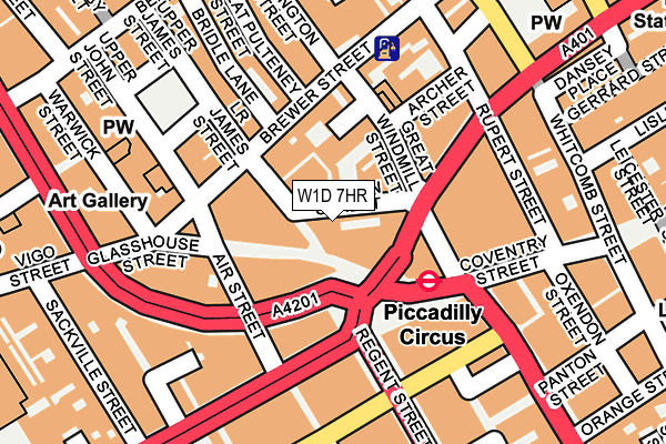 W1D 7HR map - OS OpenMap – Local (Ordnance Survey)