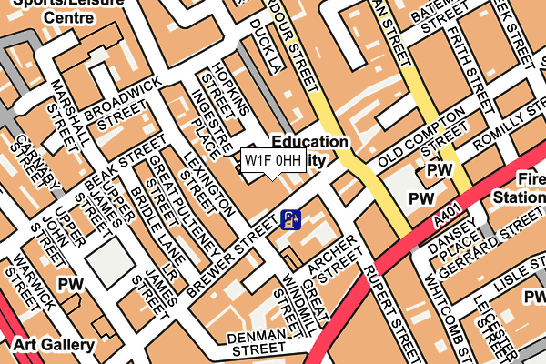 W1F 0HH map - OS OpenMap – Local (Ordnance Survey)