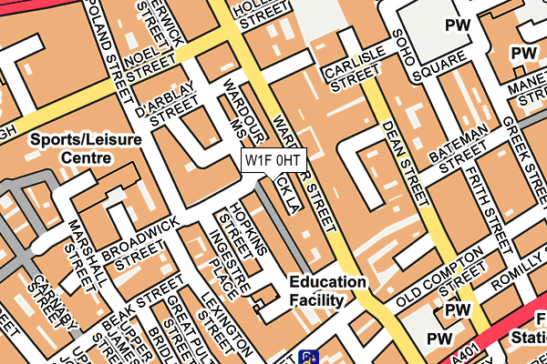 W1F 0HT map - OS OpenMap – Local (Ordnance Survey)
