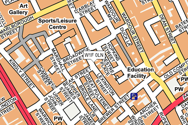 W1F 0LN map - OS OpenMap – Local (Ordnance Survey)
