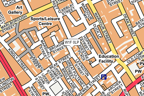 W1F 0LP map - OS OpenMap – Local (Ordnance Survey)