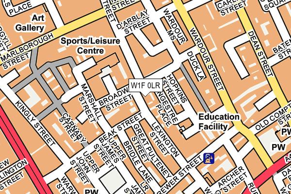 W1F 0LR map - OS OpenMap – Local (Ordnance Survey)