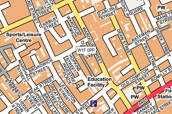 W1F 0PP map - OS OpenMap – Local (Ordnance Survey)