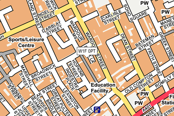 W1F 0PT map - OS OpenMap – Local (Ordnance Survey)