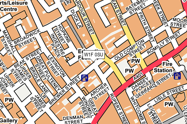 W1F 0SU map - OS OpenMap – Local (Ordnance Survey)