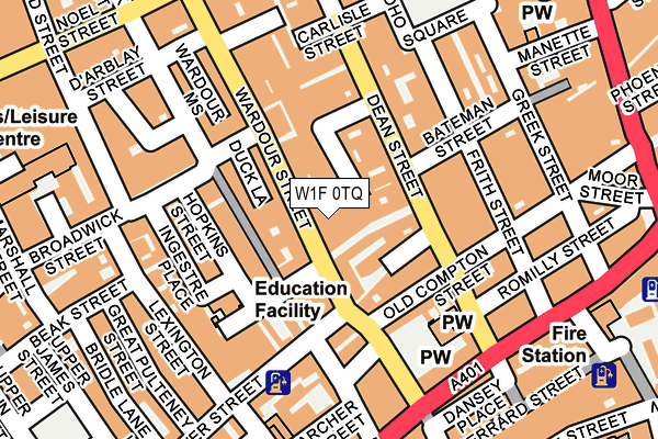 W1F 0TQ map - OS OpenMap – Local (Ordnance Survey)