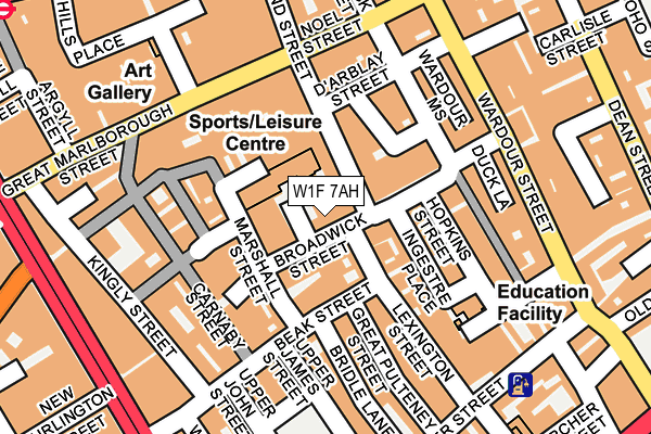 W1F 7AH map - OS OpenMap – Local (Ordnance Survey)