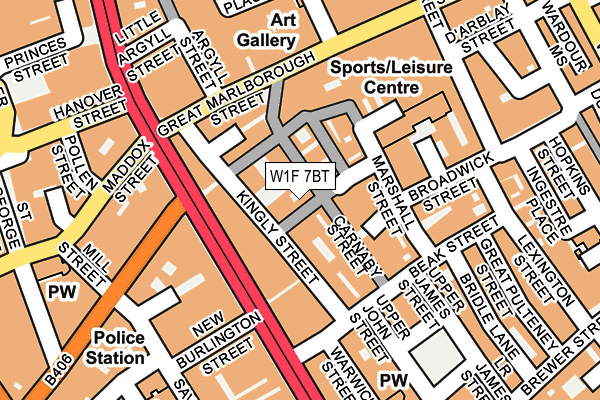 W1F 7BT map - OS OpenMap – Local (Ordnance Survey)