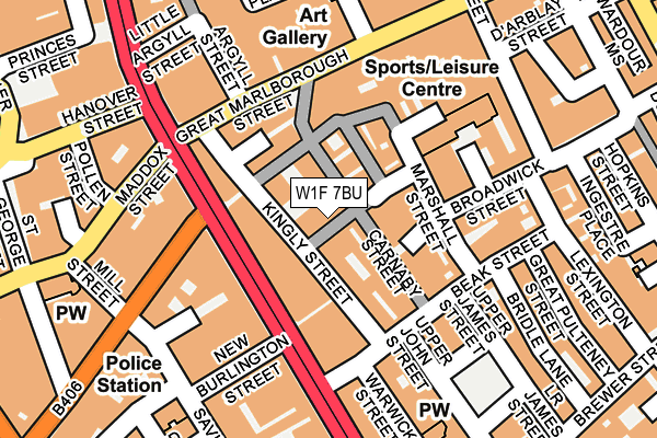 W1F 7BU map - OS OpenMap – Local (Ordnance Survey)