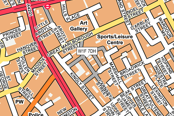 W1F 7DH map - OS OpenMap – Local (Ordnance Survey)