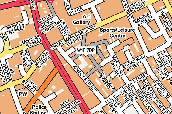 W1F 7DP map - OS OpenMap – Local (Ordnance Survey)