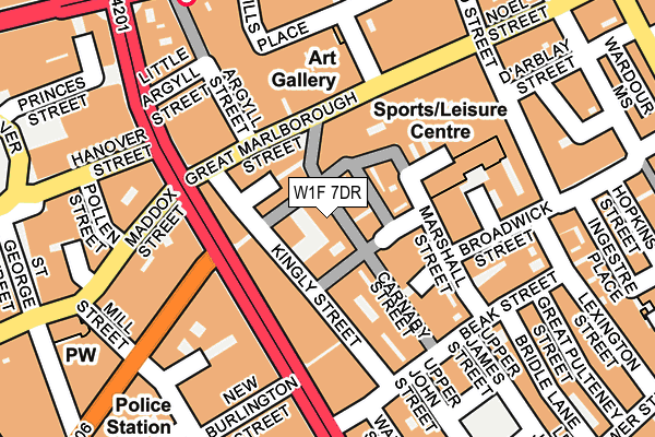 W1F 7DR map - OS OpenMap – Local (Ordnance Survey)