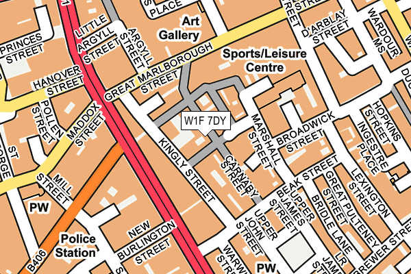 W1F 7DY map - OS OpenMap – Local (Ordnance Survey)