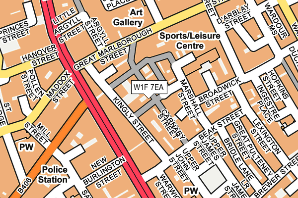 W1F 7EA map - OS OpenMap – Local (Ordnance Survey)