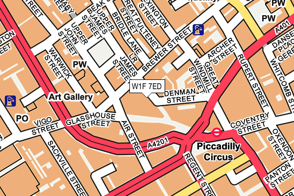 W1F 7ED map - OS OpenMap – Local (Ordnance Survey)