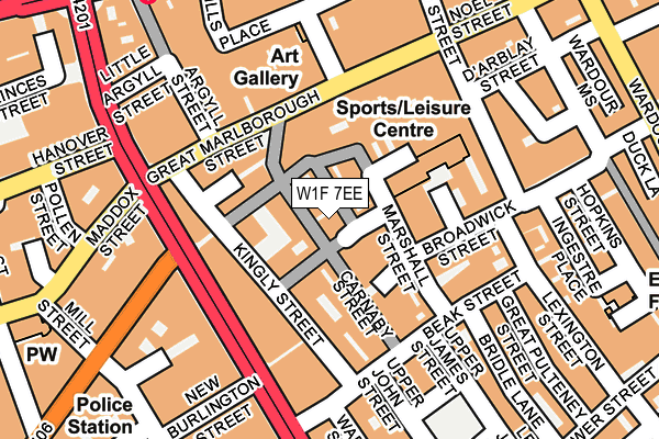 W1F 7EE map - OS OpenMap – Local (Ordnance Survey)