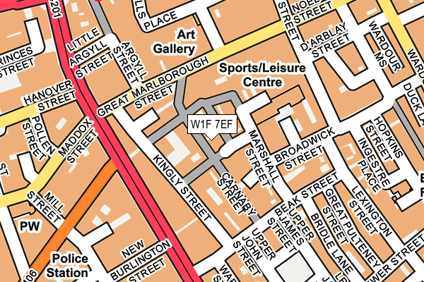 W1F 7EF map - OS OpenMap – Local (Ordnance Survey)