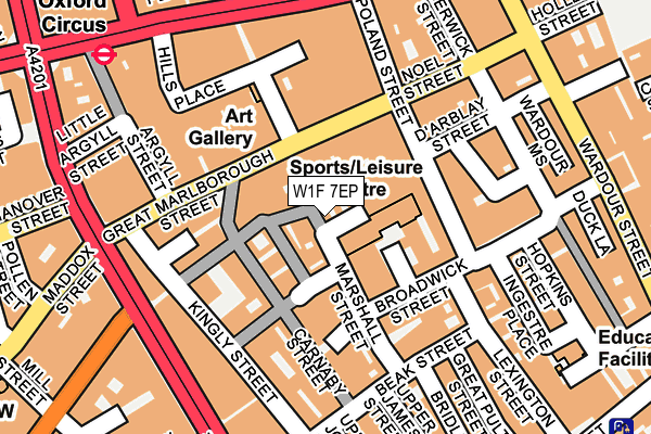 W1F 7EP map - OS OpenMap – Local (Ordnance Survey)