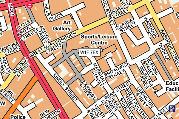 W1F 7EX map - OS OpenMap – Local (Ordnance Survey)